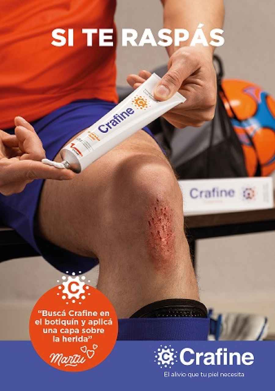 Crafine, &uacute;nica crema en la Argentina, cicatrizante y protectora solar